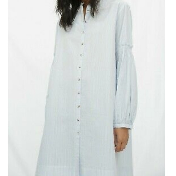 MIH JEANS Striped Seersucker Shirt Dress M $325 - Picture 4 of 6